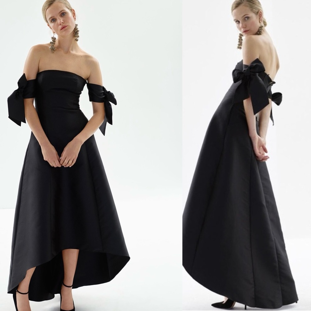 Sachin + Babi Noir off shoulder gown Sz 4